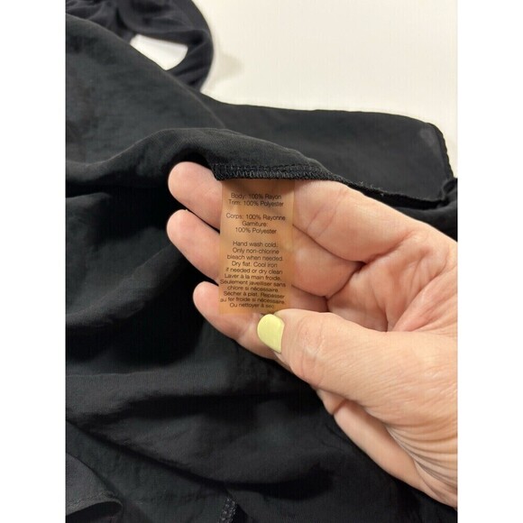 T by Alexander Wang Tank Dress Black Small Draped Cut Out Back LBD - Picture 10 of 12